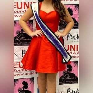 Elegant Fit & Flare Red Cocktail Dress